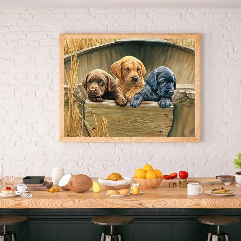 Black Chocolate Yellow Labrador | Diamond Painting