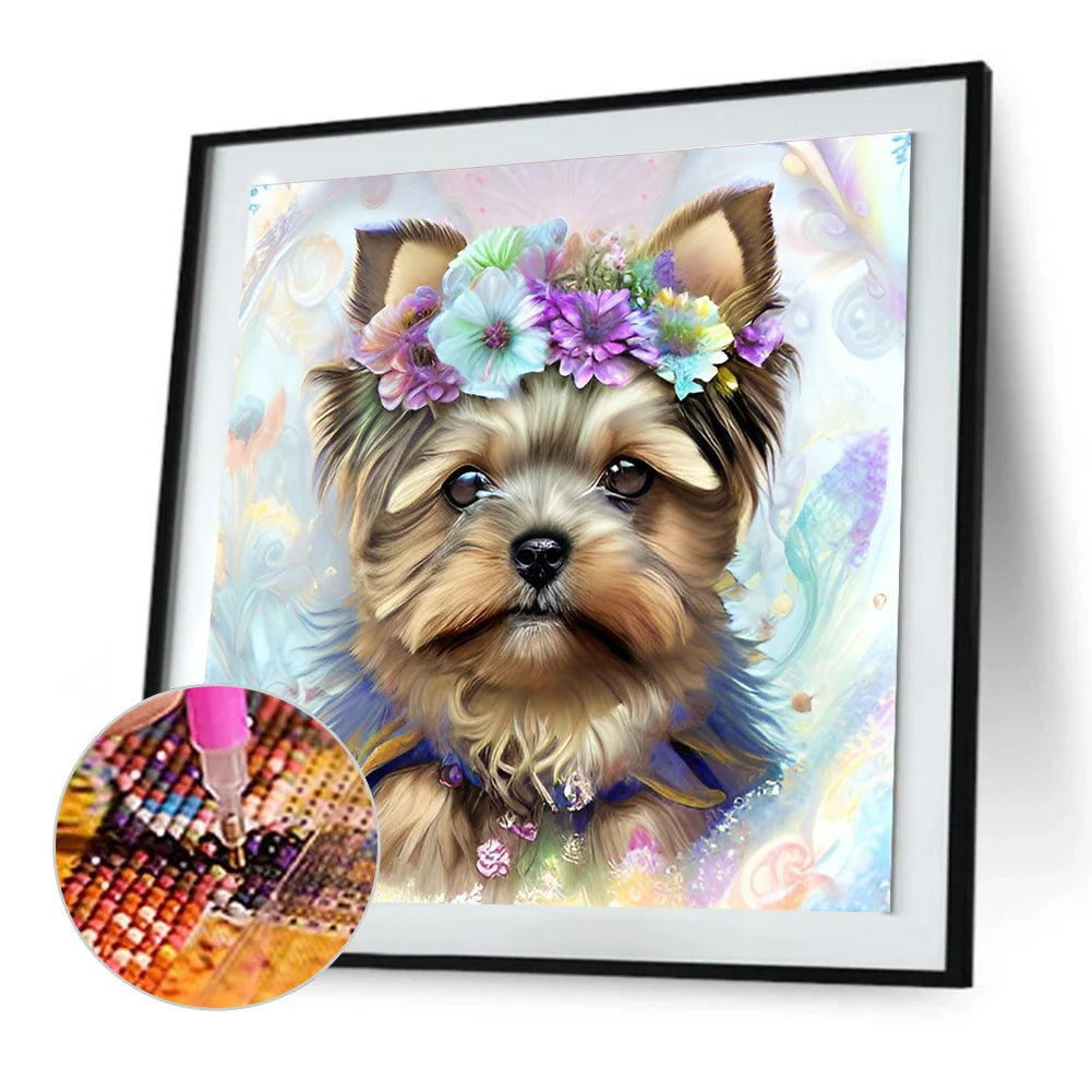 Yorkie Dog Driving | Diamond Painting