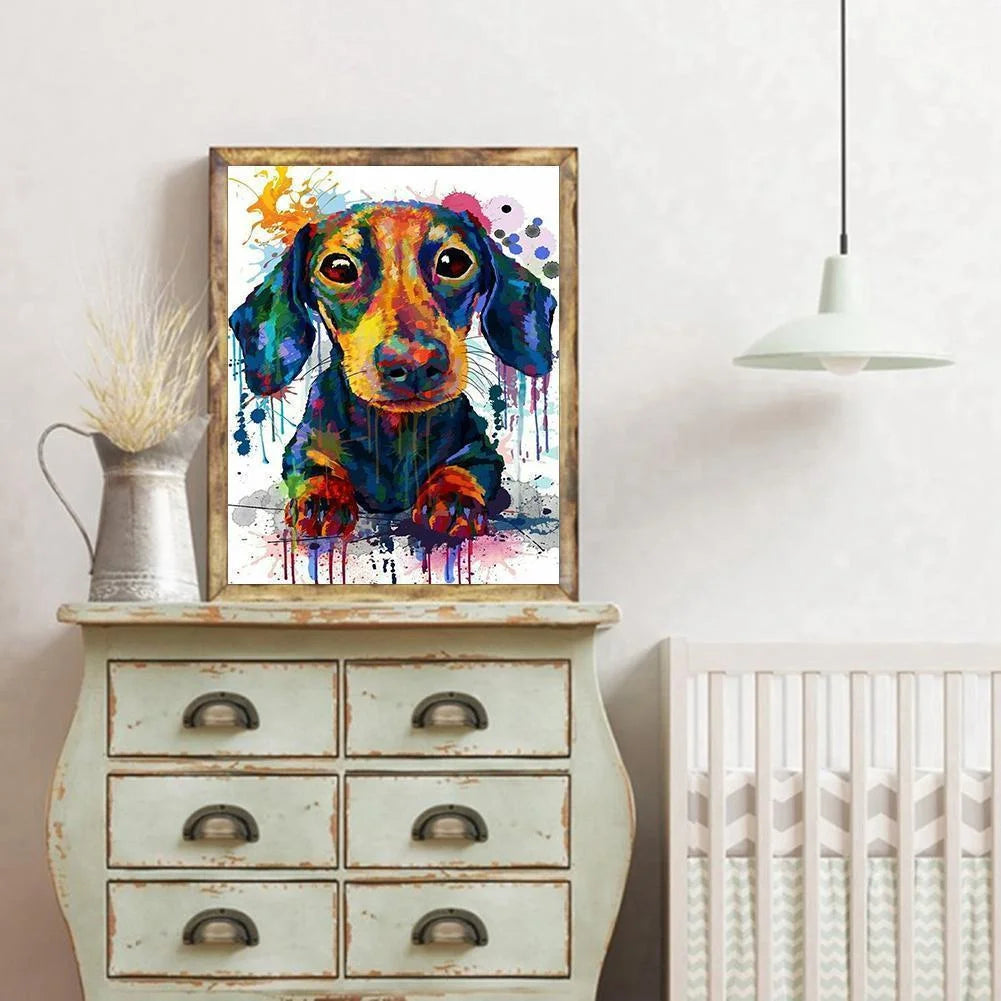 Colorful Dog Dachshund | Diamond Painting