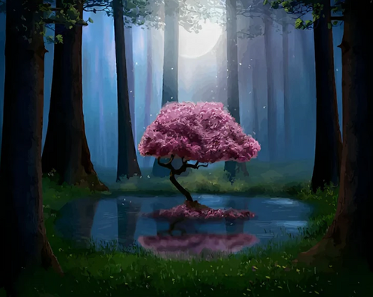 Pink Forest Tree | Diamond Painting
