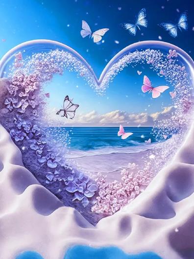 Beach Love Butterfly | Diamond Painting