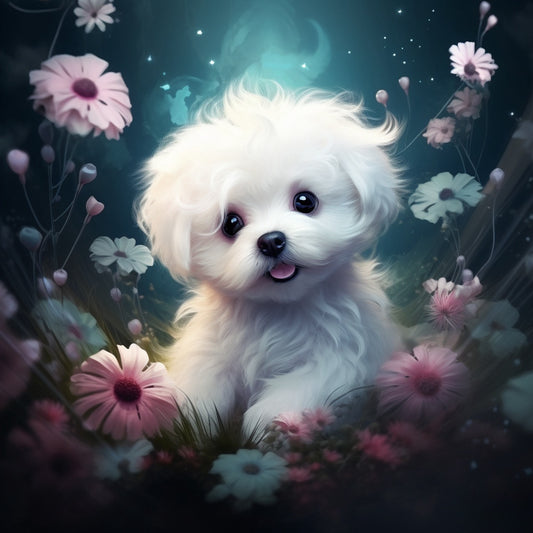 Cute Dog Maltese | Diamond Painting