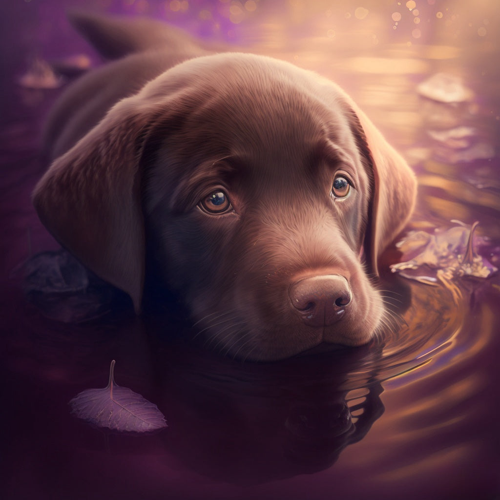 Chocolate Labrador Dog | Diamond Painting