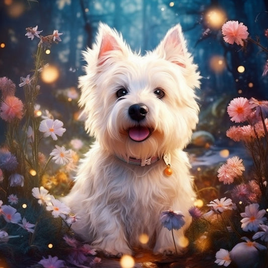 White Dog Westie | Diamond Painting