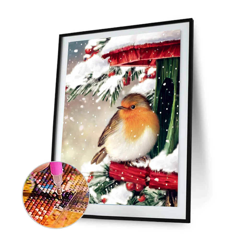 Christmas Bird | Diamond Painting