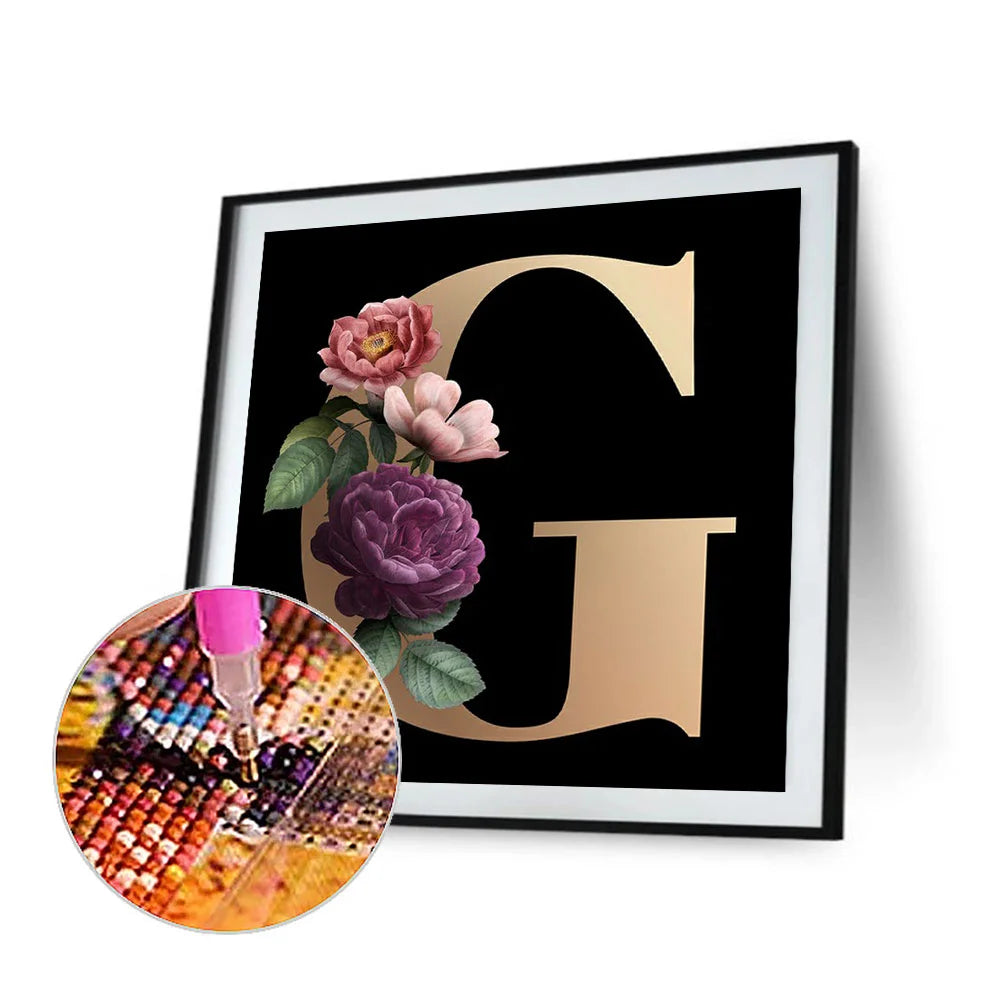 Letter Flower | Diamond Painting