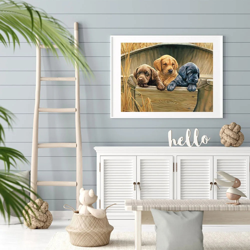 Black Chocolate Yellow Labrador | Diamond Painting