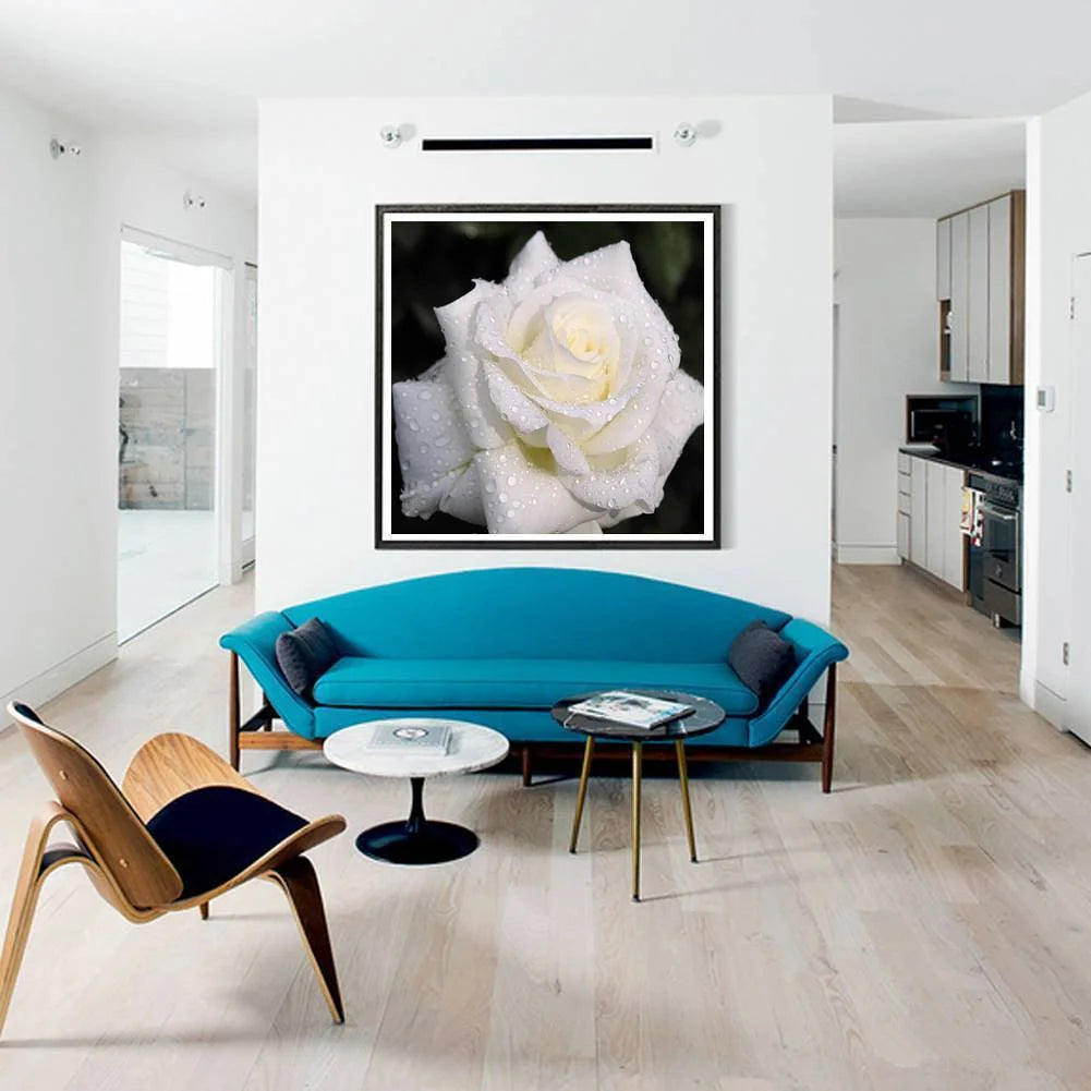 White Rose Flower | Diamond Painting