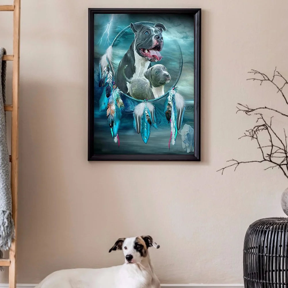 Dreamcatcher Dog Pit Bull | Diamond Painting