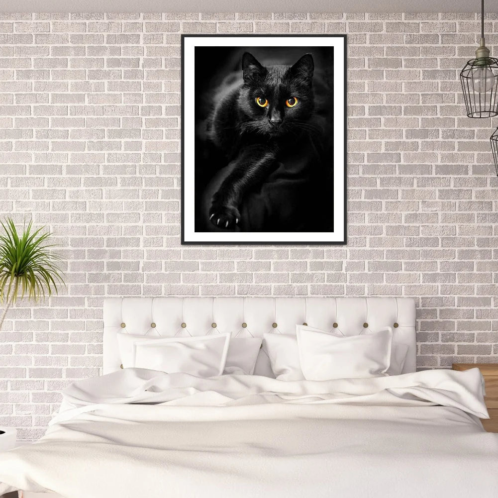 Black Midnight Cat | Diamond Painting