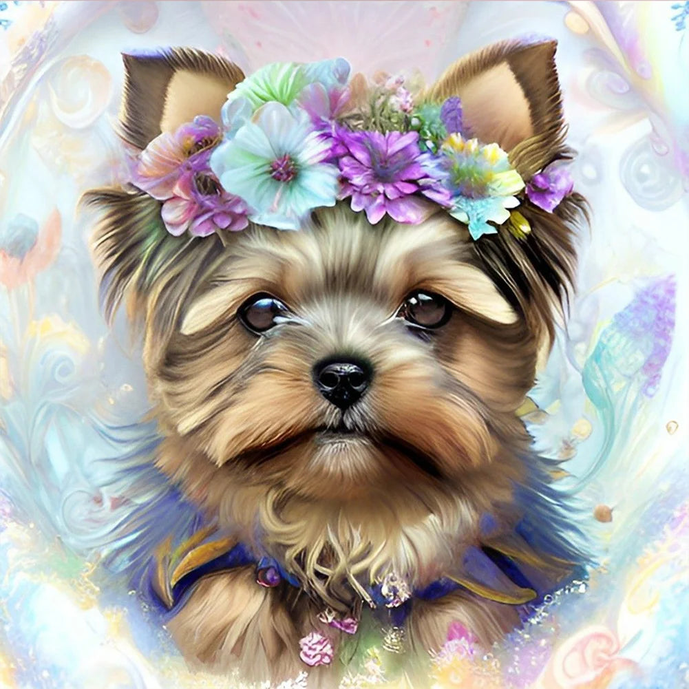 Yorkie Dog Driving | Diamond Painting