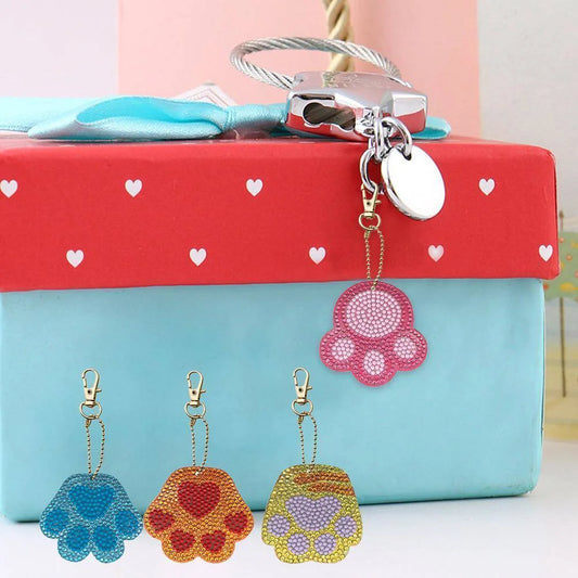 Diy 4pcs/set  Diamond Painting Keychain