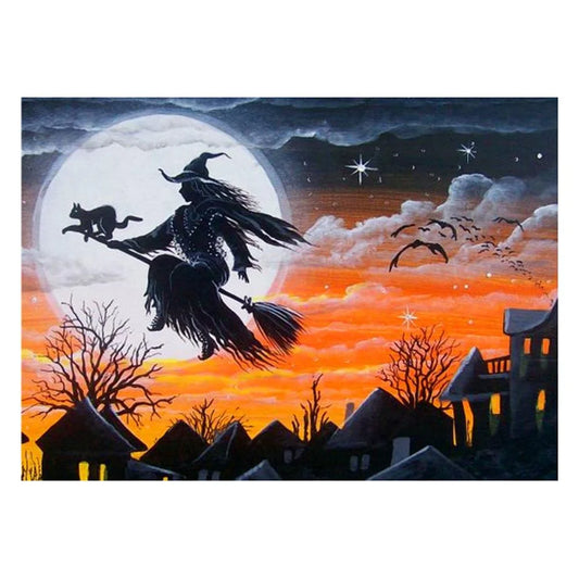 Halloween Black Midnight Cat | Diamond Painting