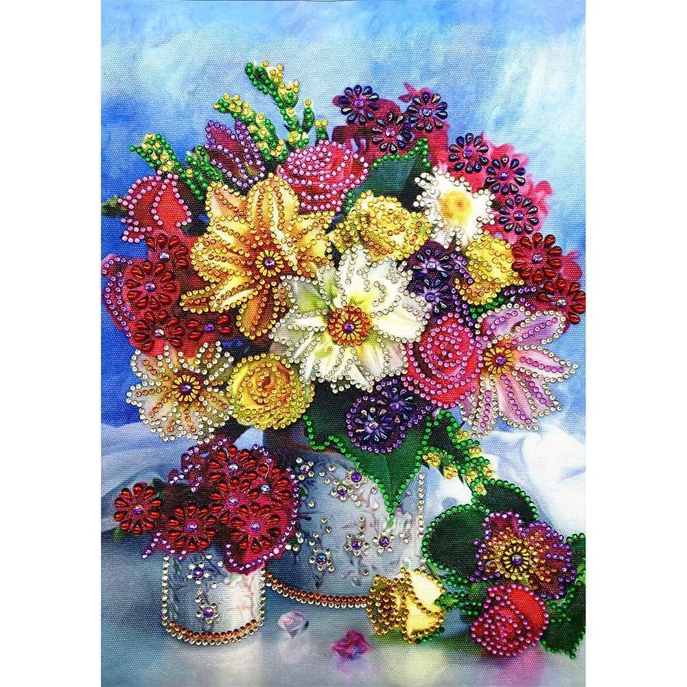 Colorful Flower | Special Shaped Diamond Painting