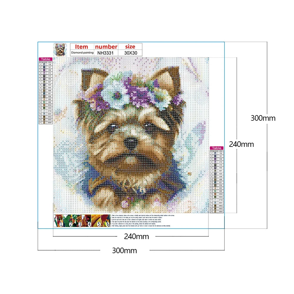 Yorkie Dog Driving | Diamond Painting