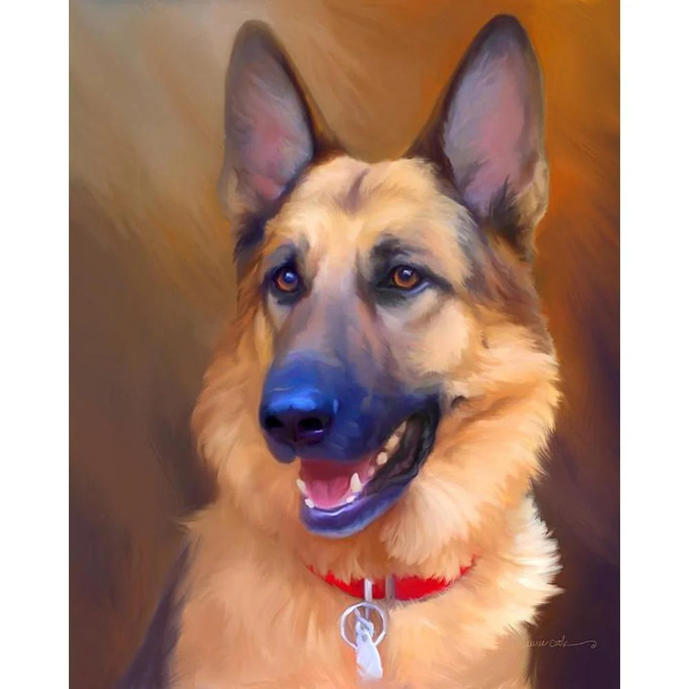 Happy Dog German Shepherd | Diamond Painting