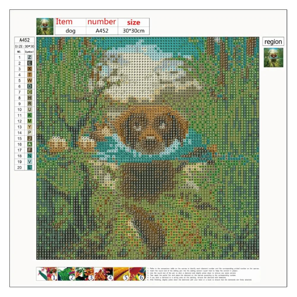 Chocolate Labrador Dog In The Water | Diamond Painting