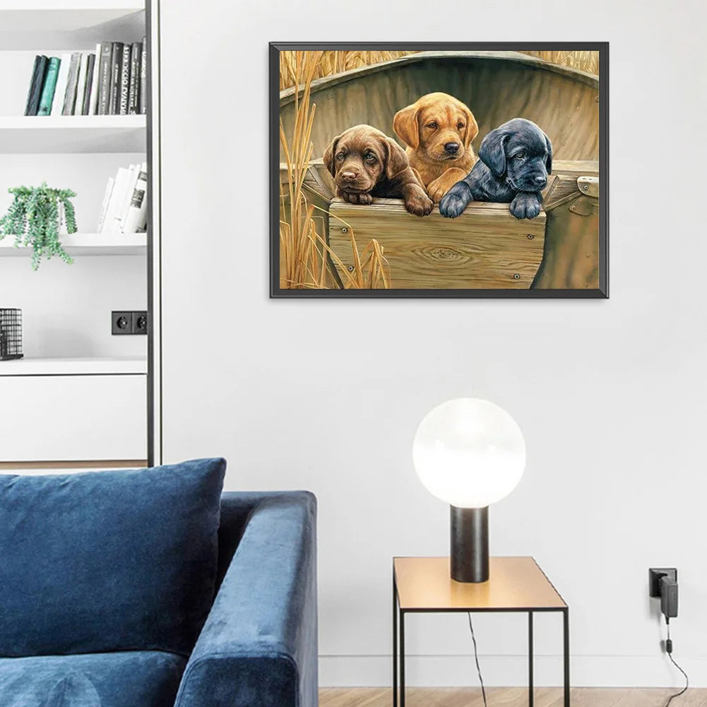 Black Chocolate Yellow Labrador | Diamond Painting