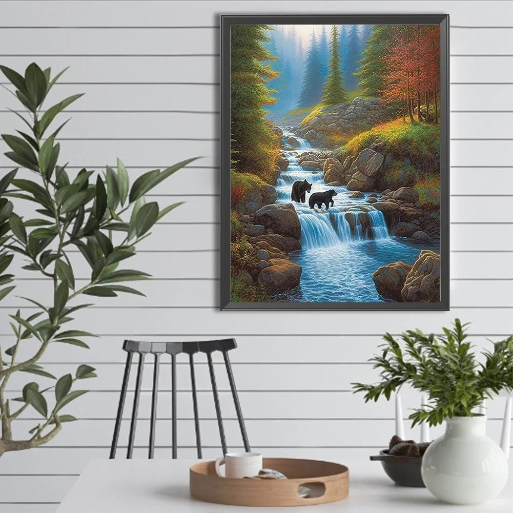 Bear Waterfall | Diamond Painting