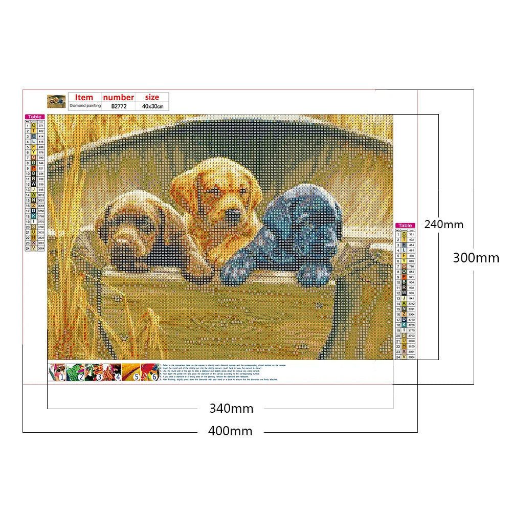 Black Chocolate Yellow Labrador | Diamond Painting