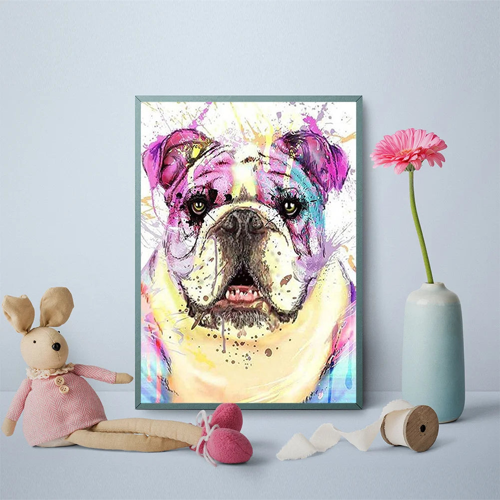 Colorful Dog French Bulldog | Diamond Painting