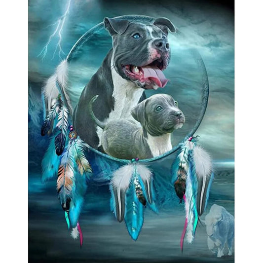 Dreamcatcher Dog Pit Bull | Diamond Painting