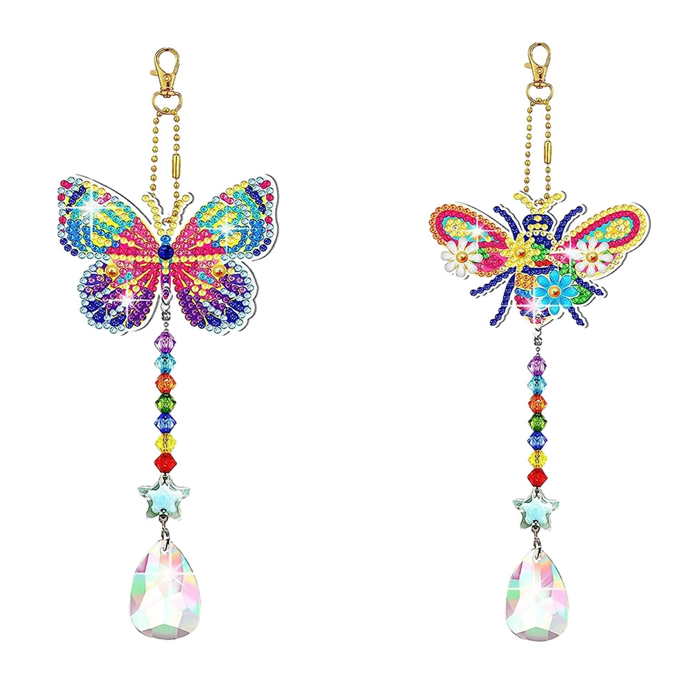 2pcs/set Diy Diamond Painting Wind Chime