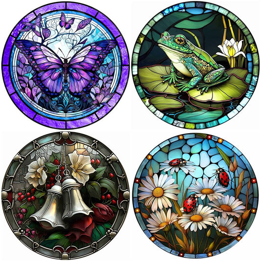 Glass Stained Flowers | Diamond Painting