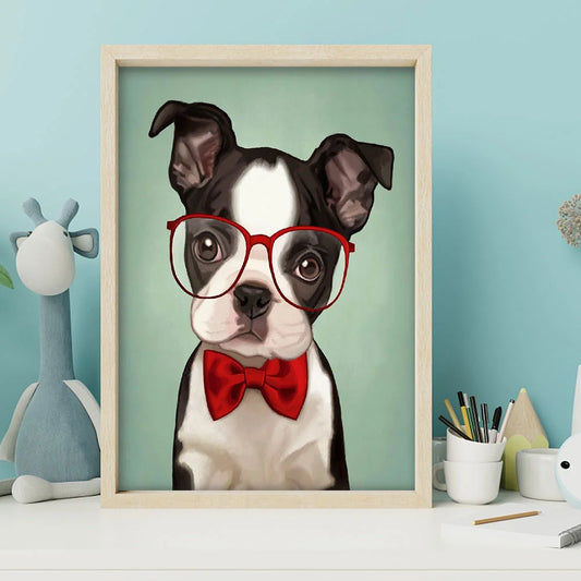 Glasses Dog French Bulldog | Diamond Painting