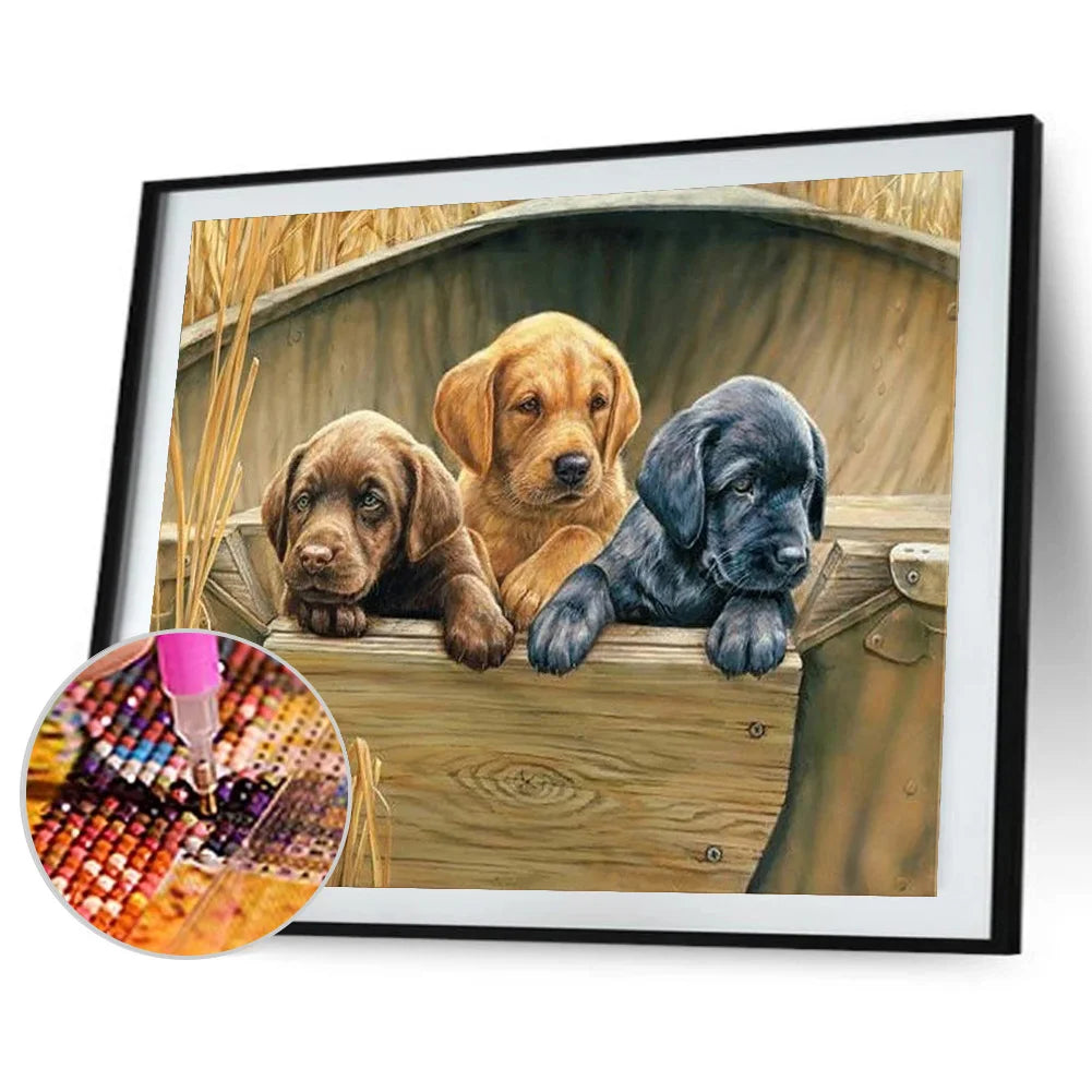 Black Chocolate Yellow Labrador | Diamond Painting