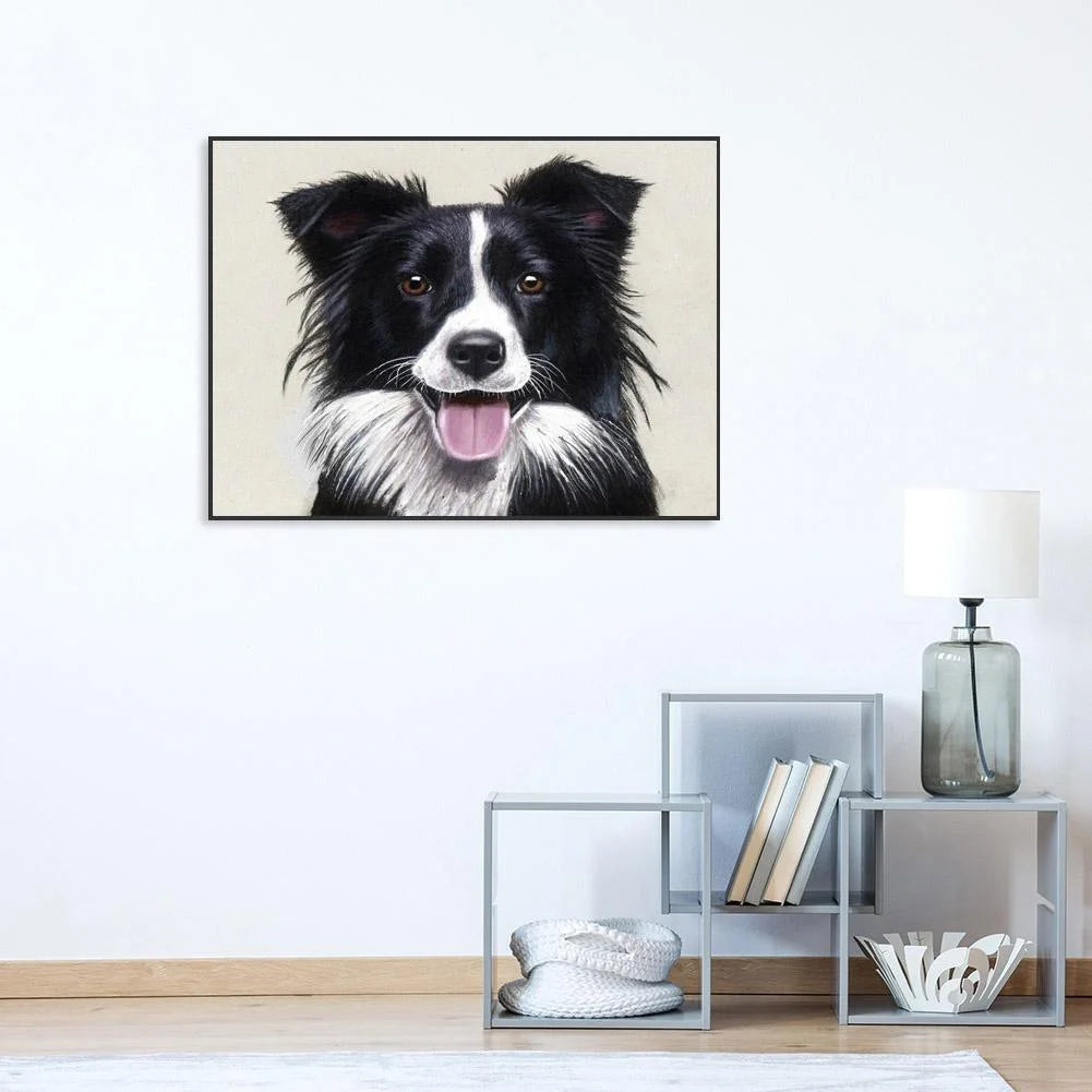 Black Dog Border Collie | Diamond Painting