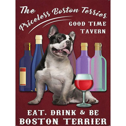 Wine Dog French Bulldog | Diamond Painting