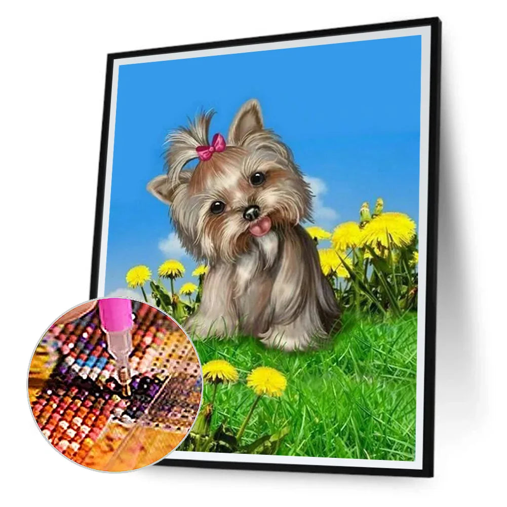 Cute Dog Yorkie | Diamond Painting