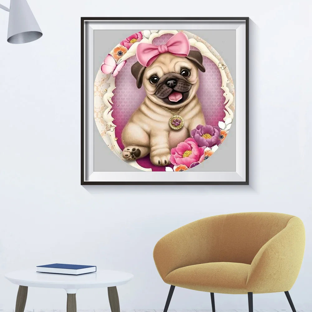 Pretty Dog Pug | Diamond Painting