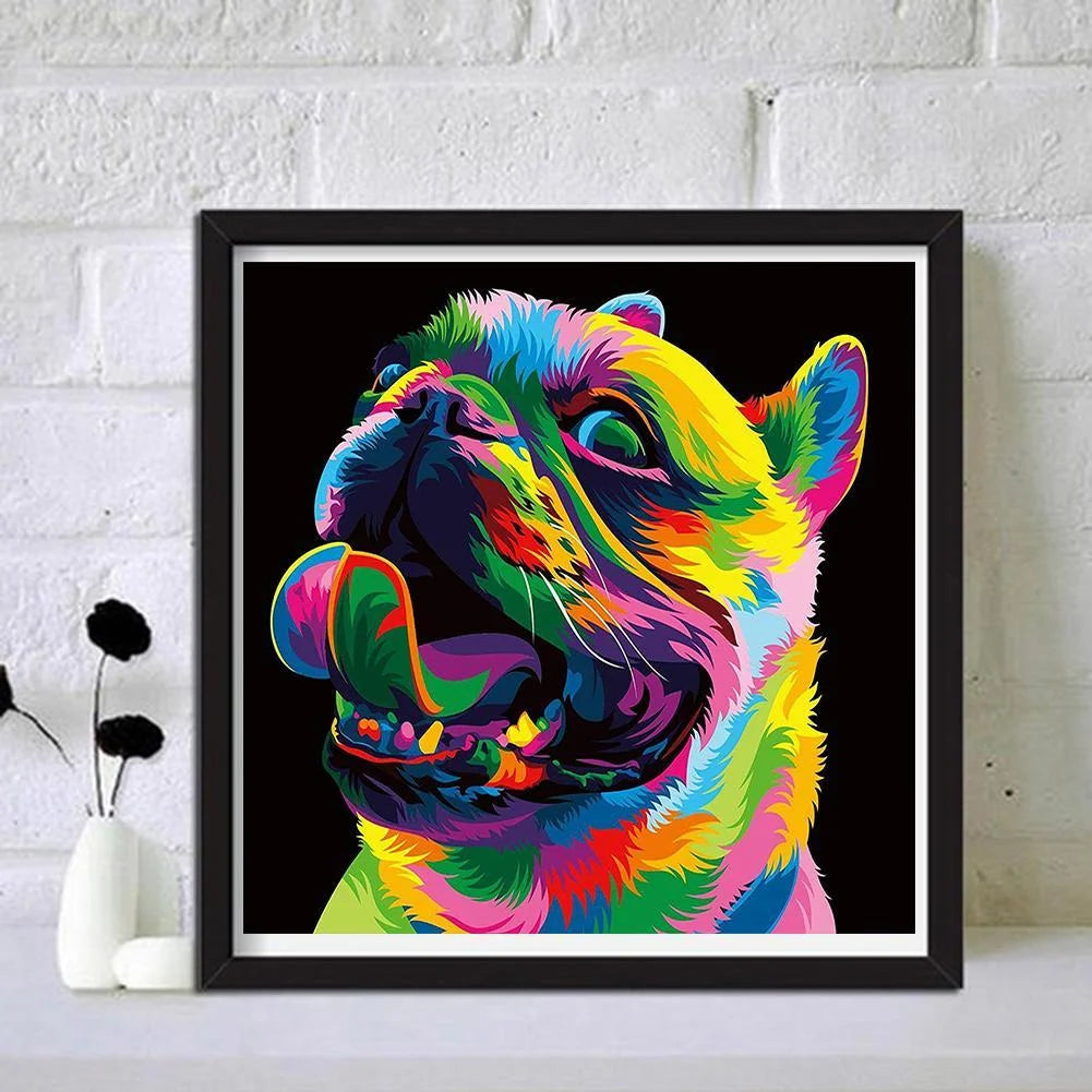 Colorful Dog French Bulldog | Diamond Painting