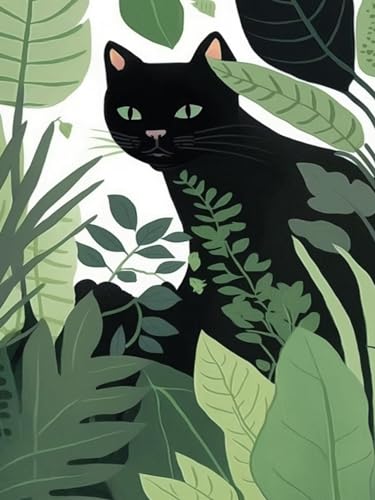 Sneaky Black Cat | Diamond Painting