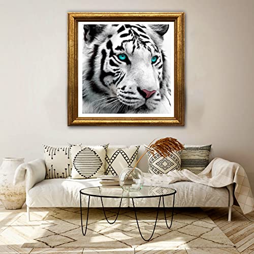 White Tiger Blue Eyes | Diamond Painting