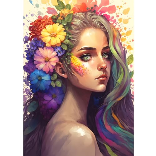 Woman Flower | Diamond Painting