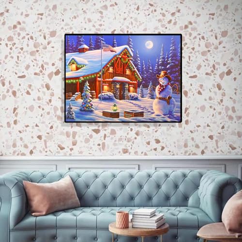 House Snowman Christmas | Diamond Painting