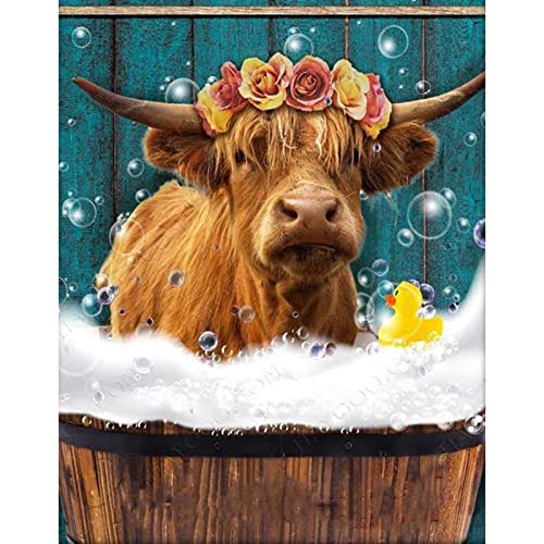 Highland Cow Bath | Diamond Painting
