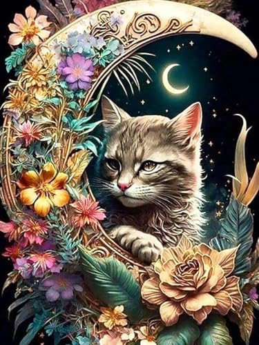 Sneaky Midnight Cat | Diamond Painting