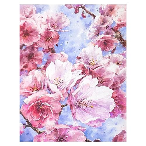 Blue Sky And Pink Flower | Diamond Painting