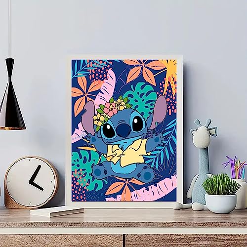 Stitch Wears Flowers | Diamond Painting