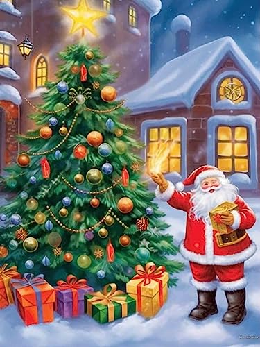 Christmas Tree Santa Claus | Diamond Painting