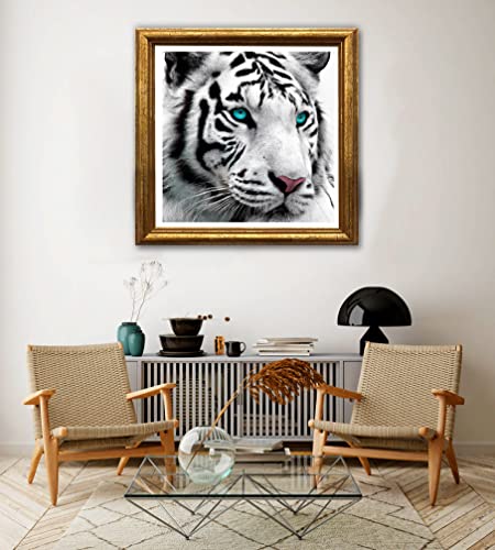 White Tiger Blue Eyes | Diamond Painting