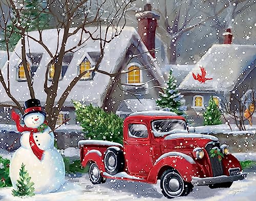Snowman Car Christmas | Diamond Painting