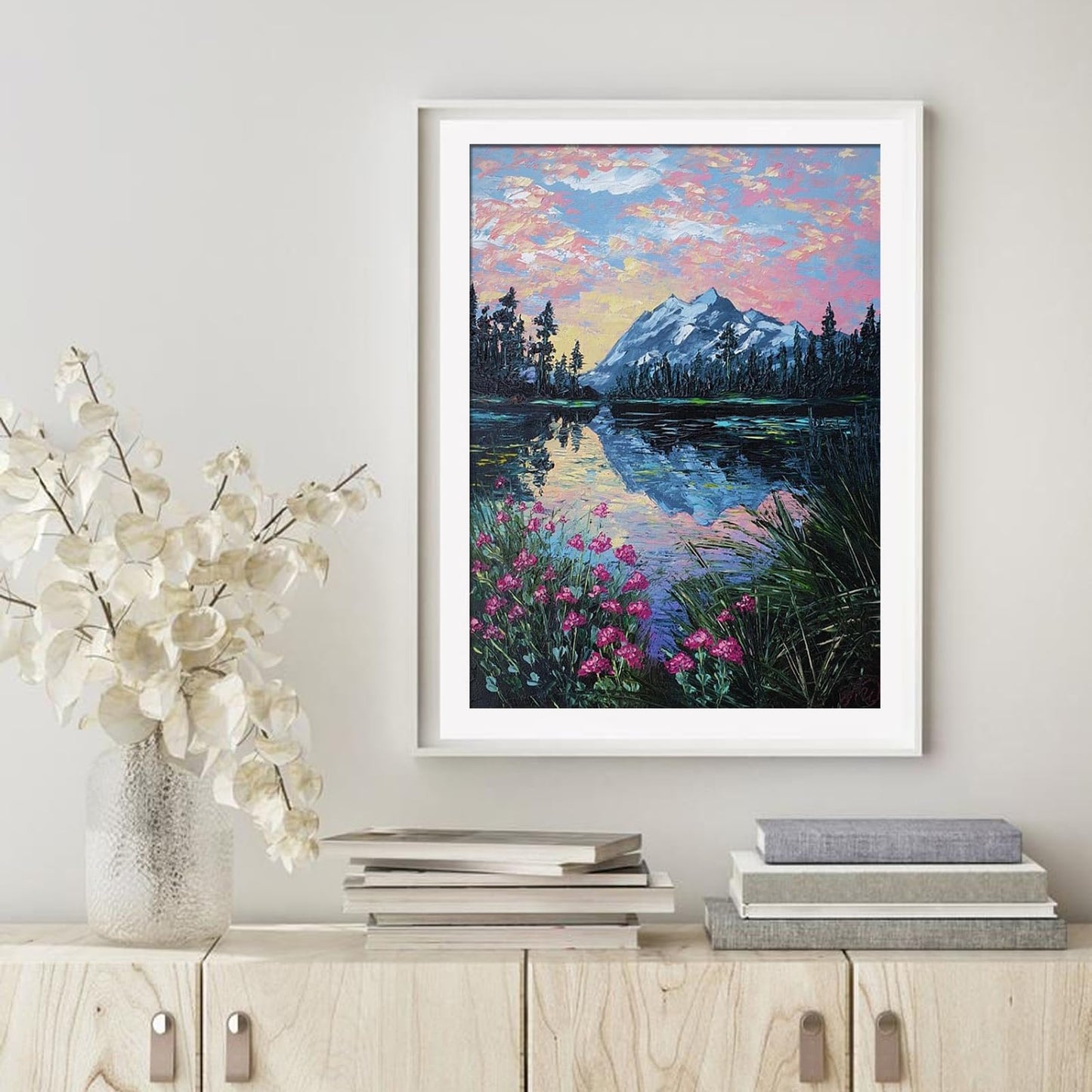 Lake Mountain Flower | Diamond Painting