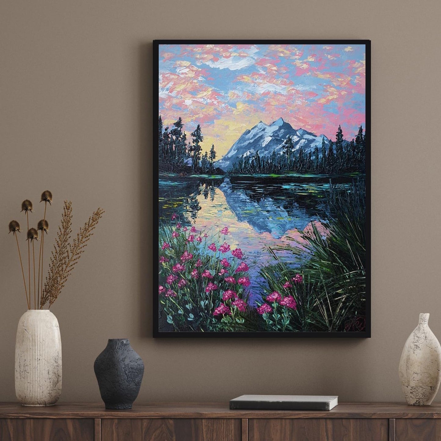 Lake Mountain Flower | Diamond Painting