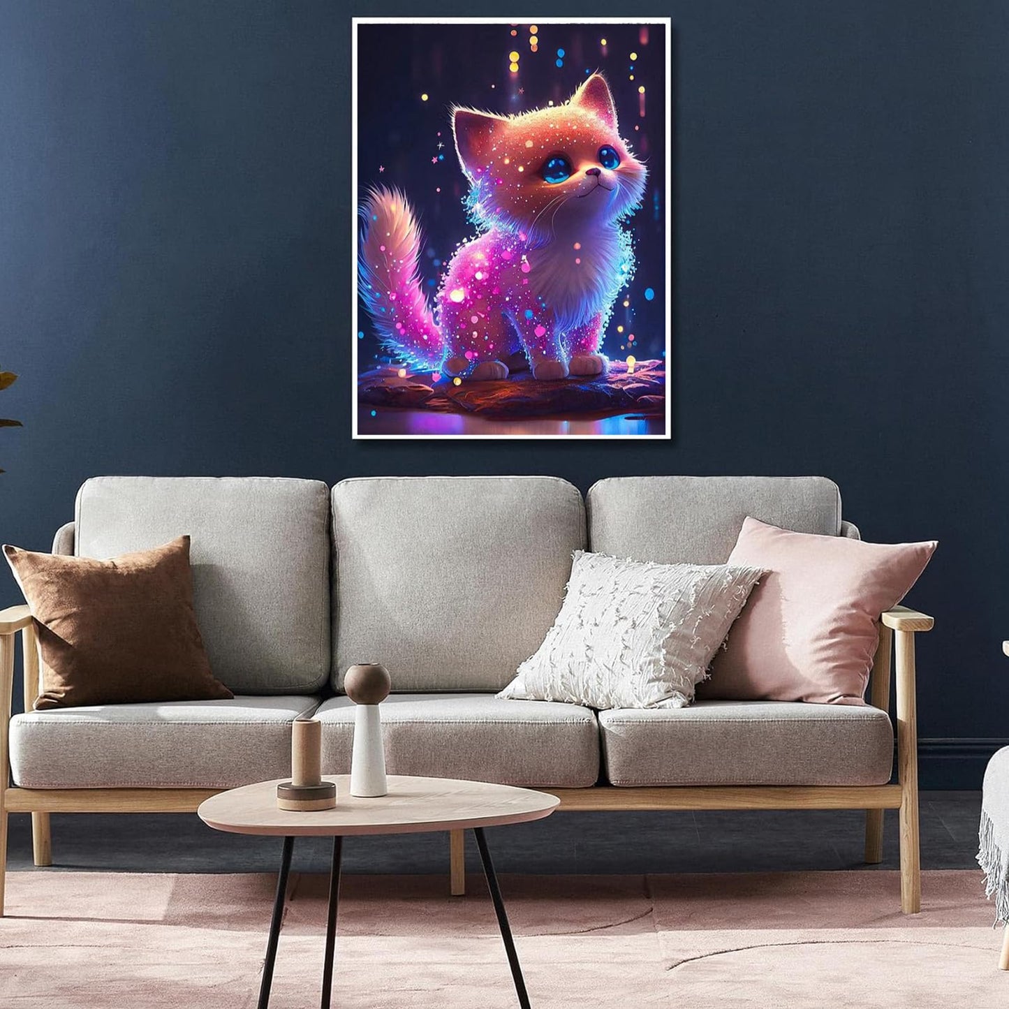 Colorful Midnight Cat | Diamond Painting